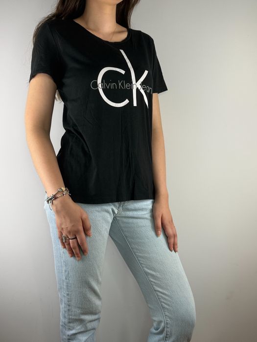 Czarny tshirt bluzka bawełniana Ck Calvin Klein rozmiar M