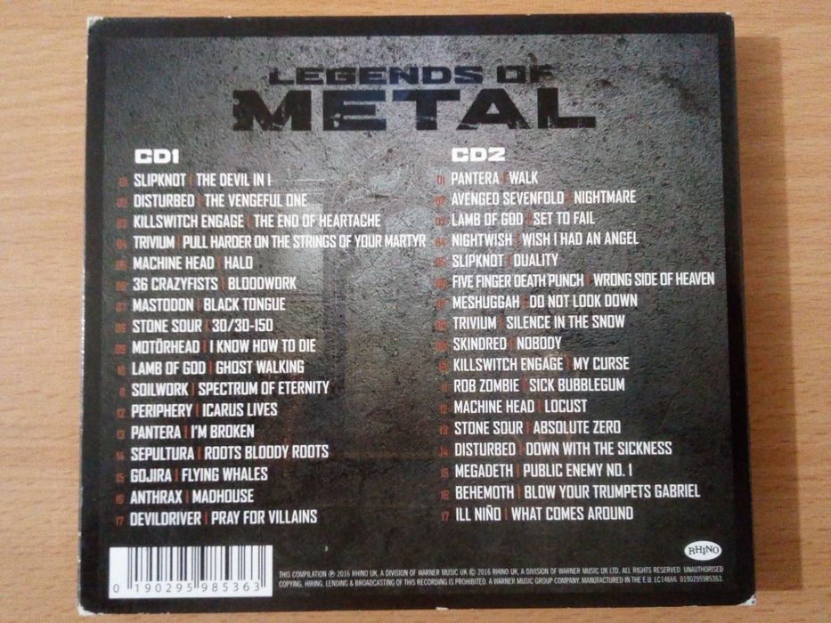 Legends Of Metal 2xCD Slipknot Pantera Lamb Of God Motorhead Anthrax - Baixa De Preço