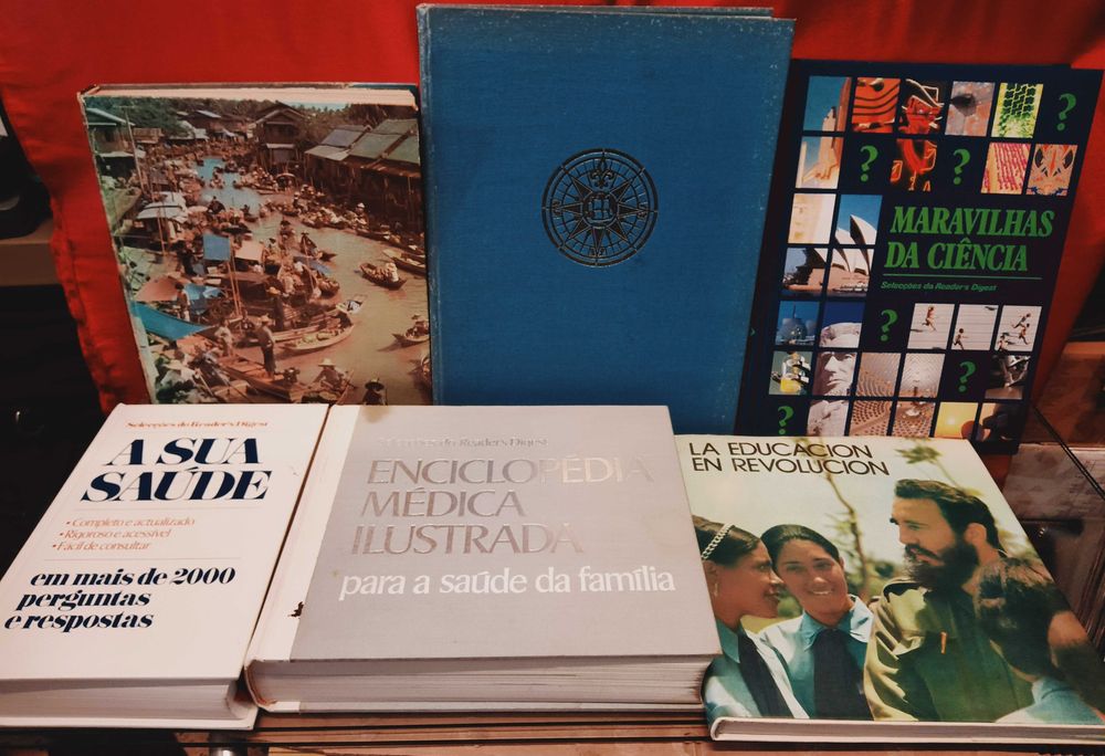 varios livros e enciclopedias diversos temas