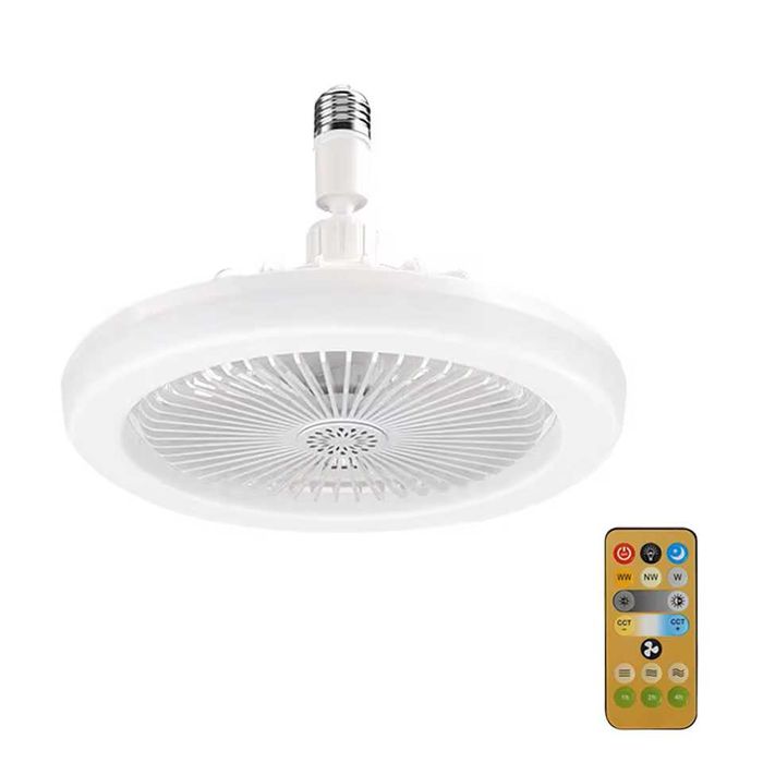 Lampa sufitowa z wentylatorem – LED, Klasa A, E27