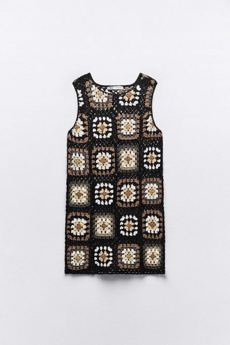 ZARA Luksusowa SUKIENKA szydełkowa S cudo Gdańsk Chełm z dzielnicą