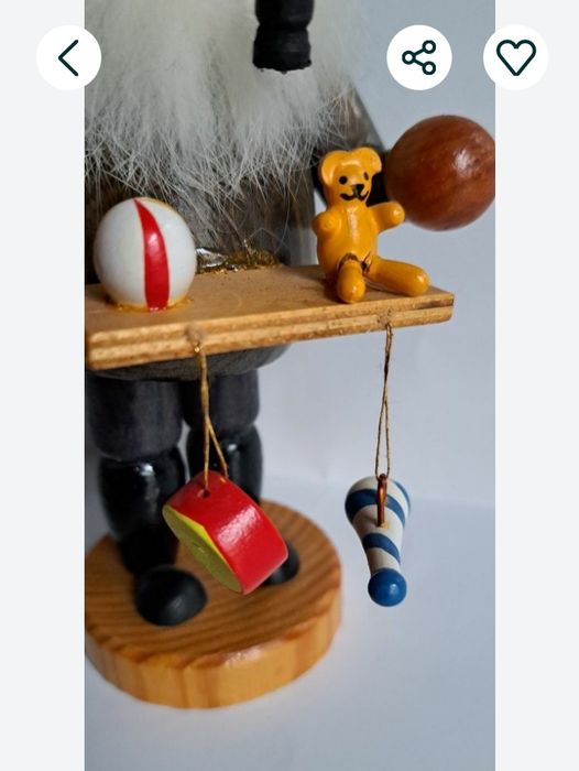 Stara figurka świąteczna na kadzidełka drewno
