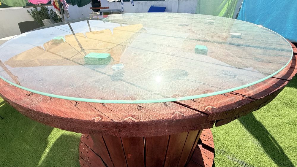 Vidro redondo para mesa