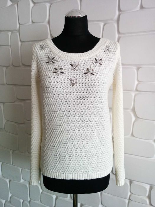 NOWY sweter z kamieniami STRADIVARIUS