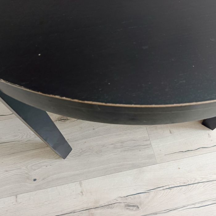 Stół okrągły rozkładany Ikea BJURSTA i dwa krzesła