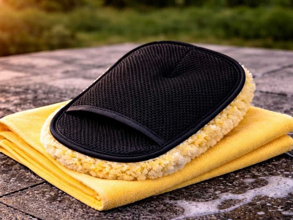 Rękawica do mycia samochodu detailing mikrofibra soft 2szt