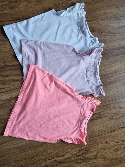 Zestaw T-shirt  koszulek bluzek 134/140 h&m 6 szt