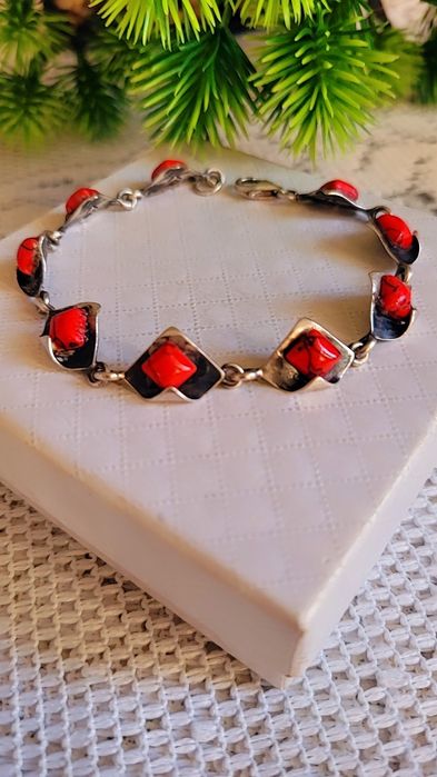 Srebrna bransoletka 925 vintage