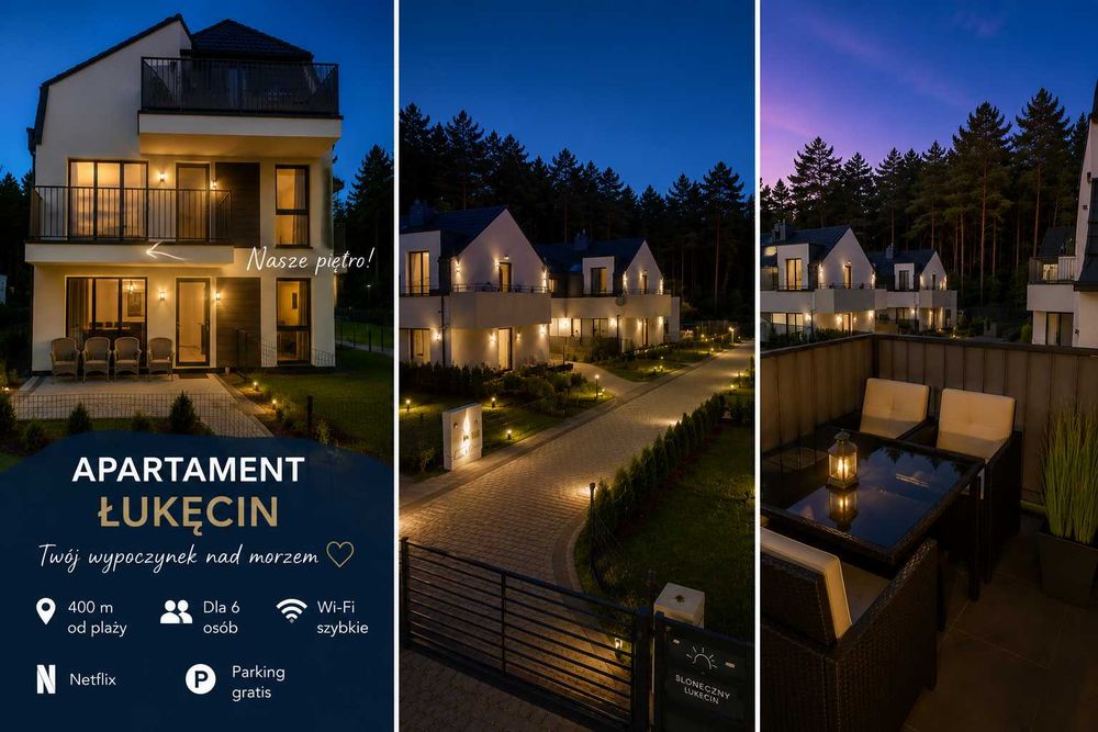 Apartament nad morzem Łukęcin | 400 m od plaży | 6 osób | Wi-Fi | Parking | Netflix