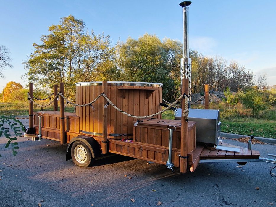 Mobilna bania, jacuzzi, balia do wynajęcia XXL 10 OSÓB HYD AERO Mazury