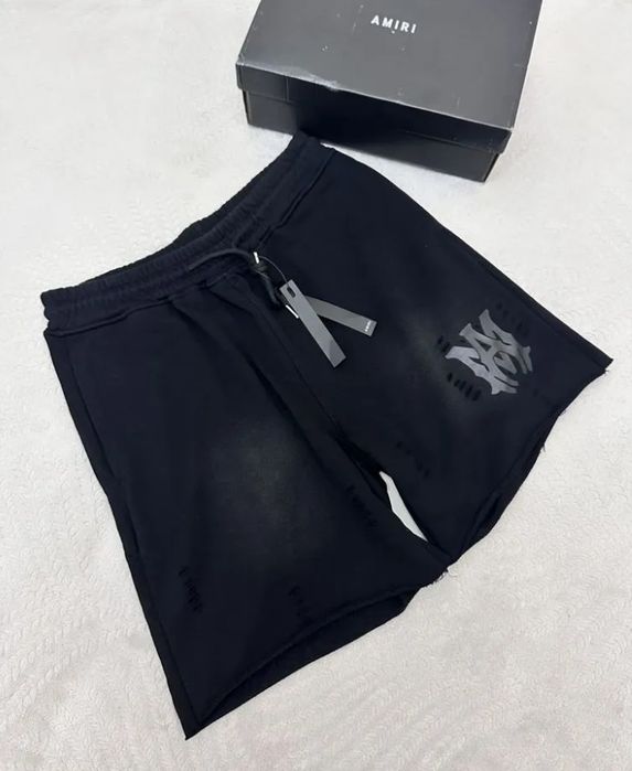 ||ТОП ВИБІР|| Шорти Амірі дістресед чорного кольору, Amiri distressed shorts black,Амири дистрес,drip, ідеальний вибір шорти на лето