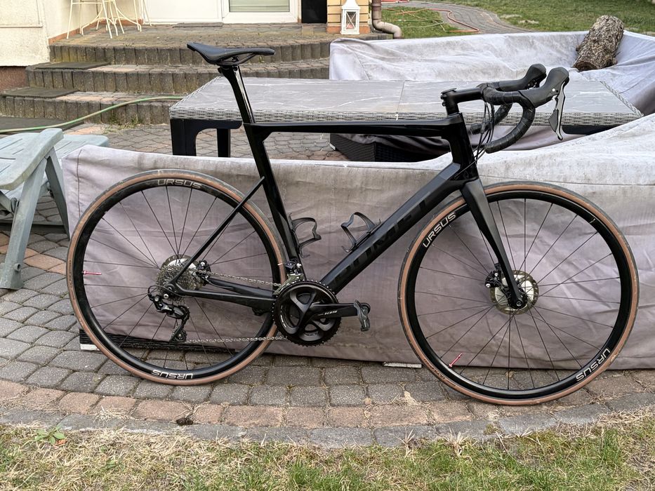Rower szosowy romet huragan disc XL karbon pomiar mocy
