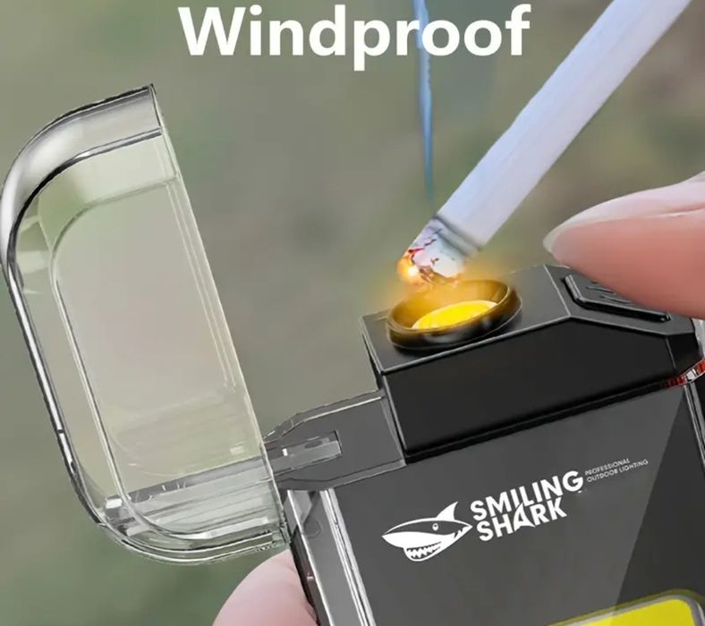 Запальничка ліхтарих Smiling Shark акумуляторна Type-c COB