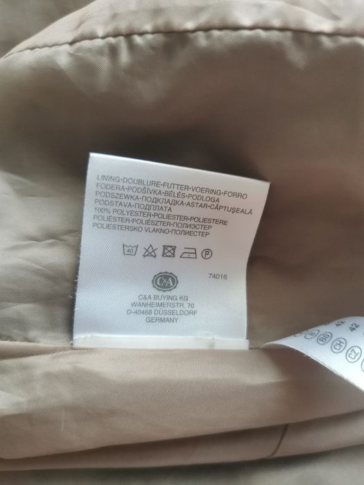 Granatowa damska marynarka z lnu