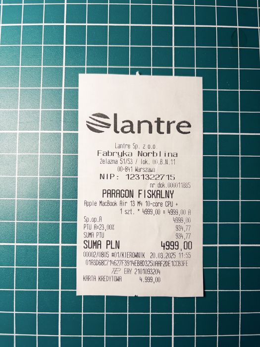 MacBook Air 13” M4 – 16GB / 256GB – Blue