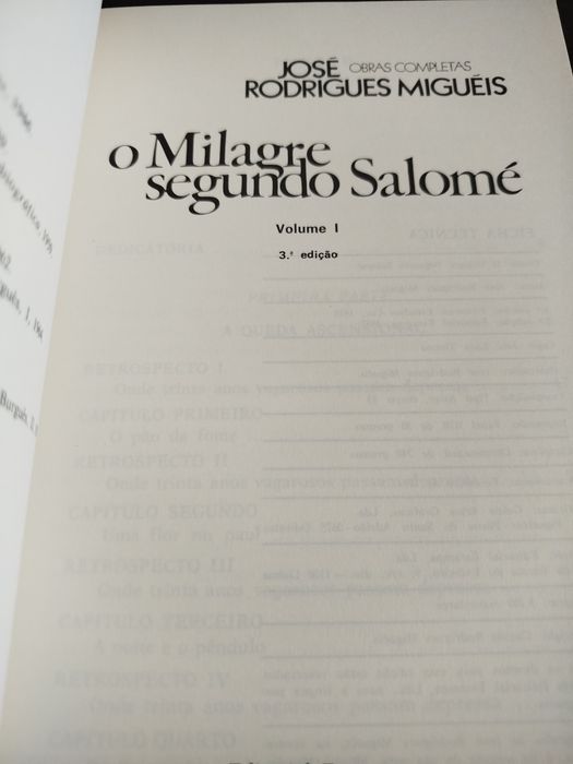 O milagre segundo Salomé // José Rodrigues Migueis