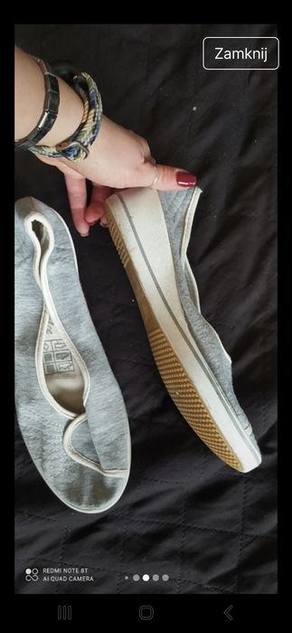 Tenisówki trampki baleriny na koturnie