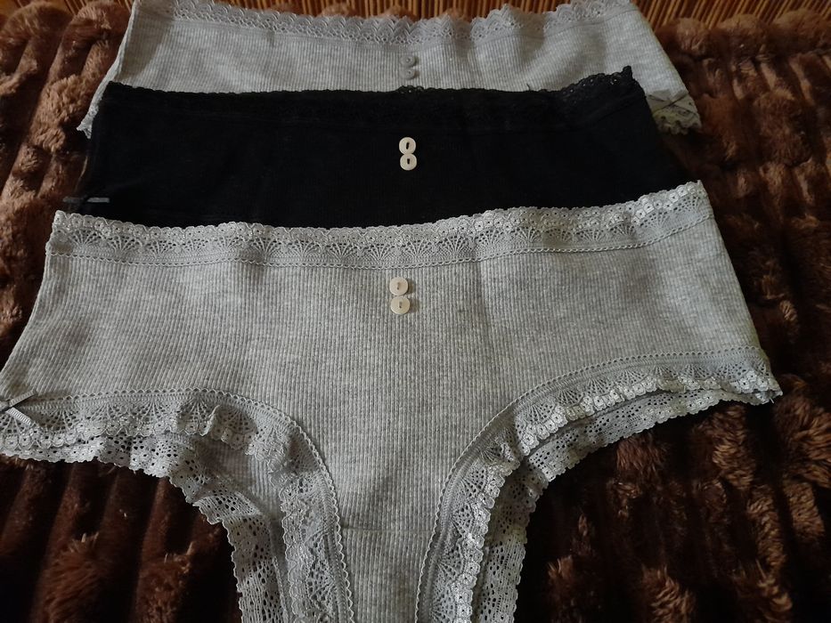 Figi Damskie Bawełna Prązkowana