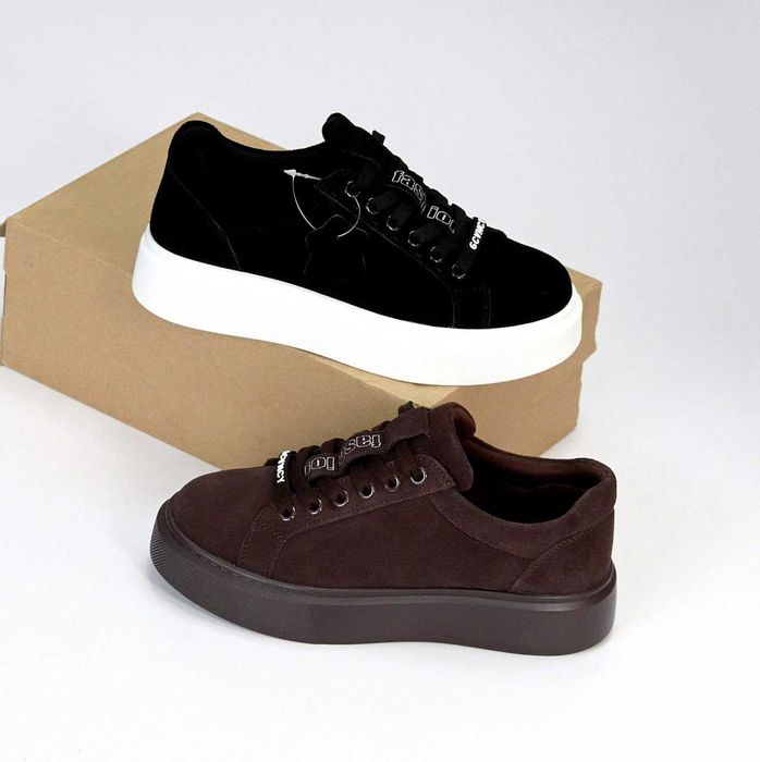 Жіночі замшеві кеди на потовщеній підошві, жіночі кеди на платформі