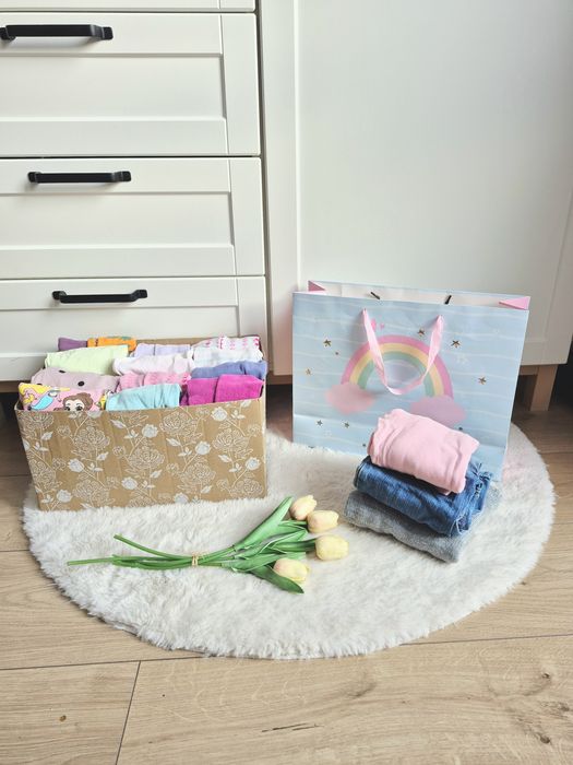 Cudna paka zestaw ubranka dla dziewczynki 86 92 ciuszki dziewczynka