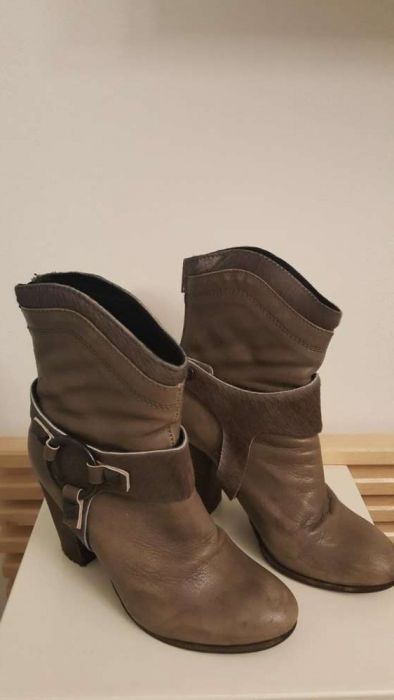 Skórzane botki rozmiar 37