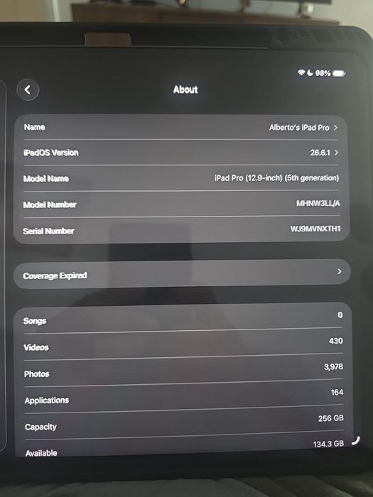Apple iPad Pro 12.9” M1 5.ª Geração – 256GB – Wi-Fi + Cellular 5G