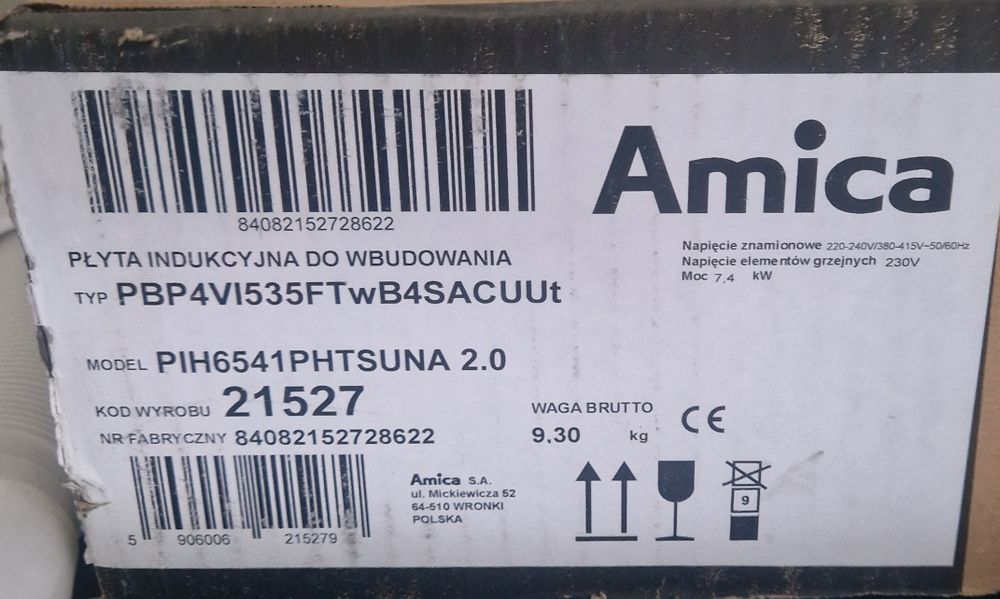 Amica płyta indukcyjna nowa