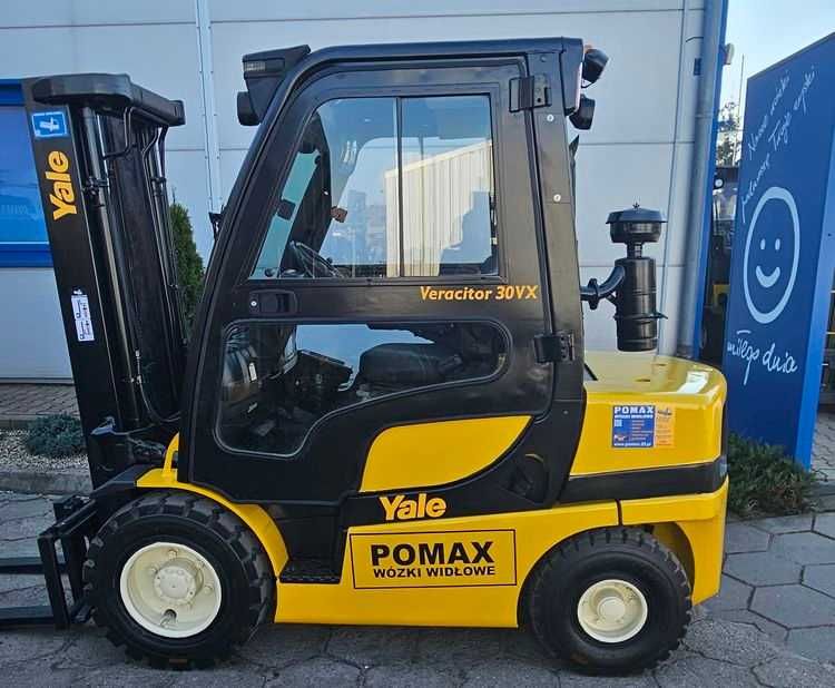 YALE GDP30VX wózek widłowy diesel kabina przesuw TANIO 3T UDT POMAX