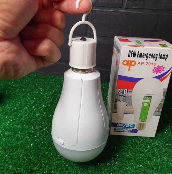 Аккумуляторная LED лампа 20W с крючком — Аварийный фонарь  3920
