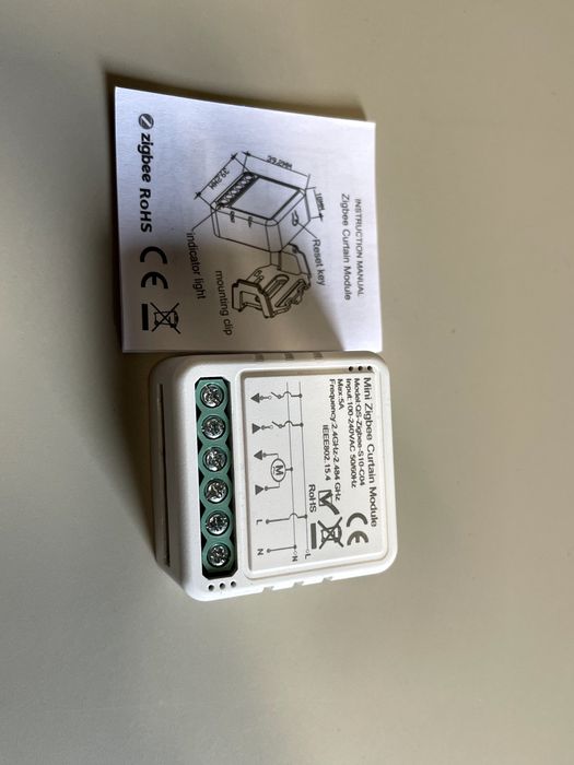 Zestaw trzech Mini Modułów Rolet / Zasłon Zigbee 3.0 (QS-Zigbee-S10-C04) (2716)