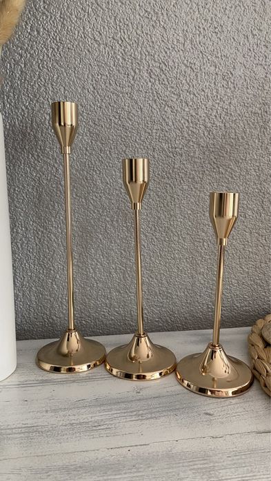 Підсвічники золотисті та чорні, новорічний декор,ранери , сер