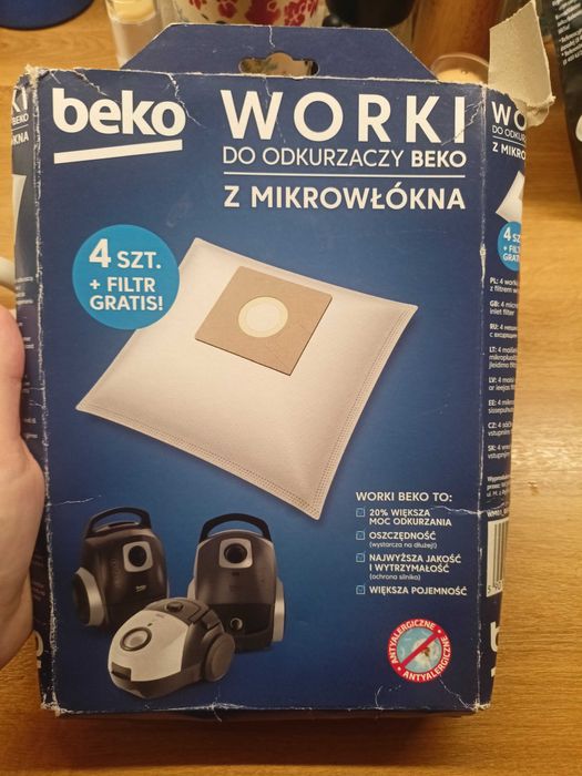 3 szt worki do odkurzacza  Beko z mikrowłókna