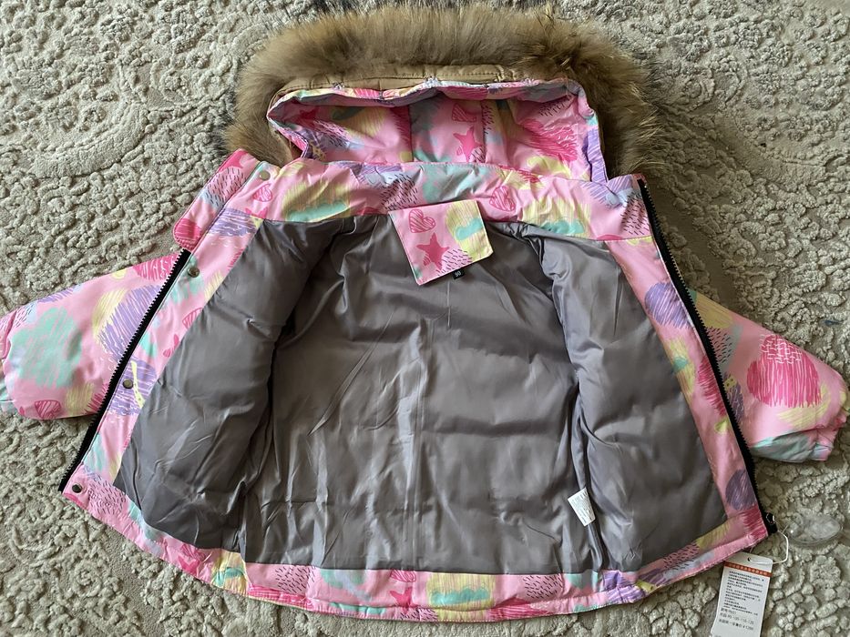 Дитячий/зимовий/зимний/комбінезон/пух/на/дівчинку/девочку 90-120