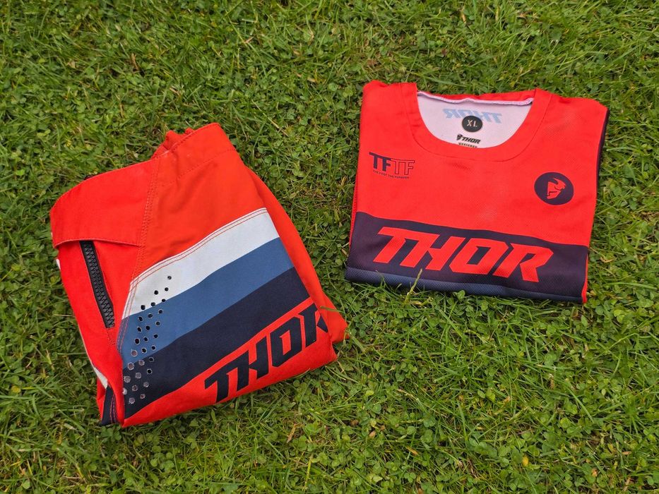 Strój motocross bluza spodnie mx THOR PULSE RACER dziecięcy r. 28 / XL