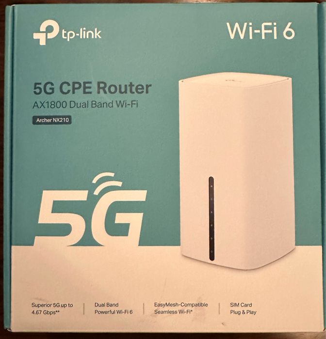 Router 5G TP-Link Archer NX210 (Wi-Fi 6 AX1800) – Como novo