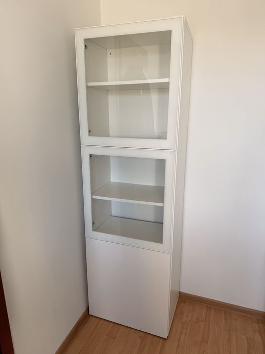 Witryna, bialy polysk, Ikea Besta, Selsviken