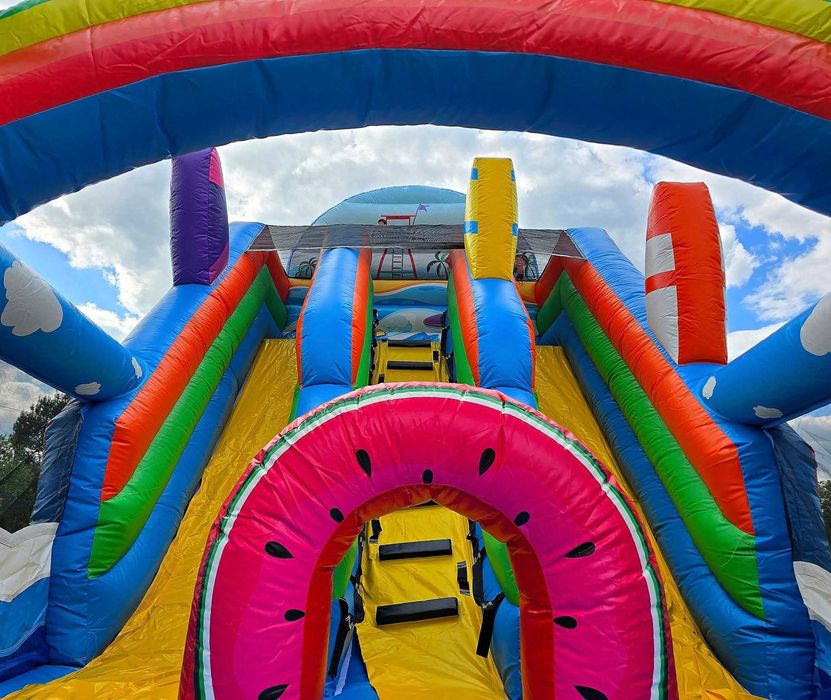 Wynajem dmuchaniec dmuchańca zjeżdżalnia 4 MODELE DUŻY POPCORN Wata cu