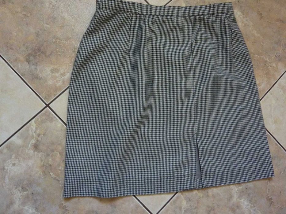 Prosta Mini Spódnica w Kratkę pepitka S/ 36 sexi