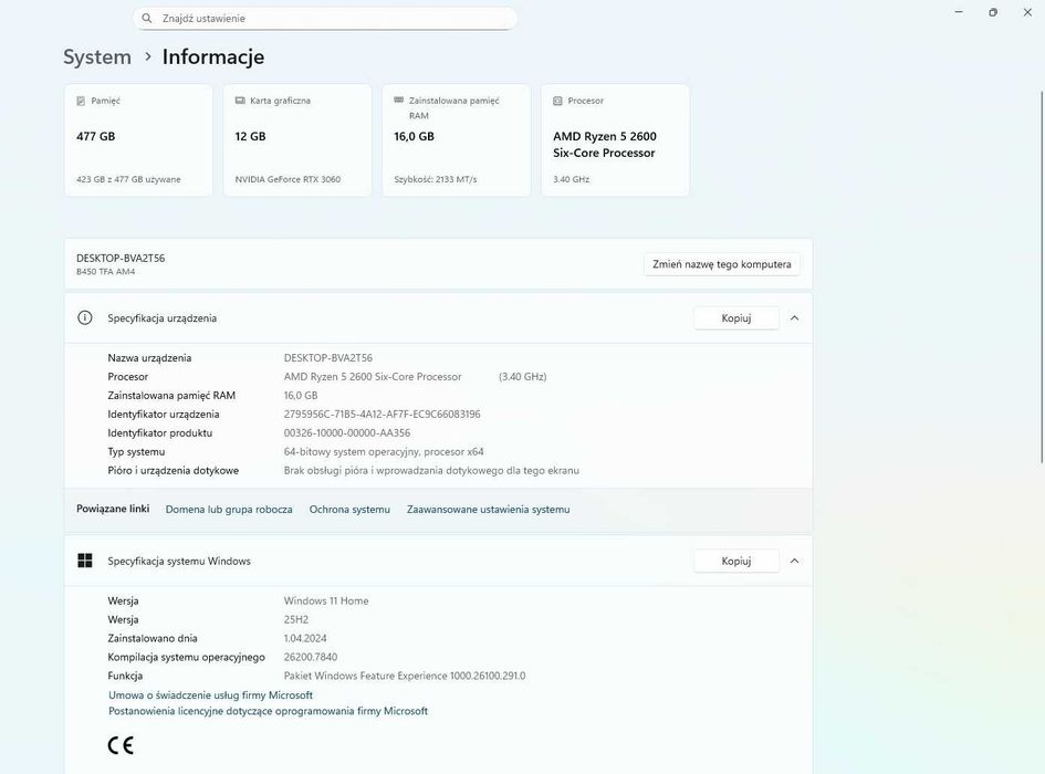 Mocny Komputer Gamingowy – Idealny do Gier i Pracy! Tylko dzis