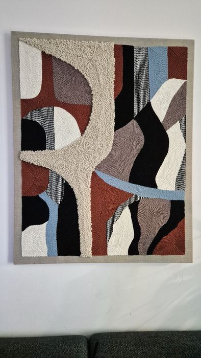 Tkany obraz, dekoracja ścienna, struktura,  wełna