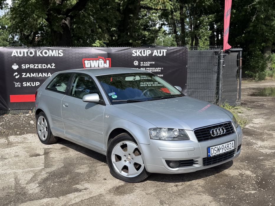 Audi A3 1.6 Benzyna 2005 Klima Alufelgi Czarna Podsufitka AUX Zadbana 270 Tys. Km