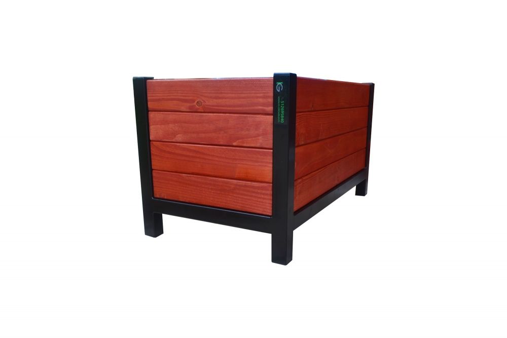 Donica drewniana 120x40x32  Donice industrialne na wymiar