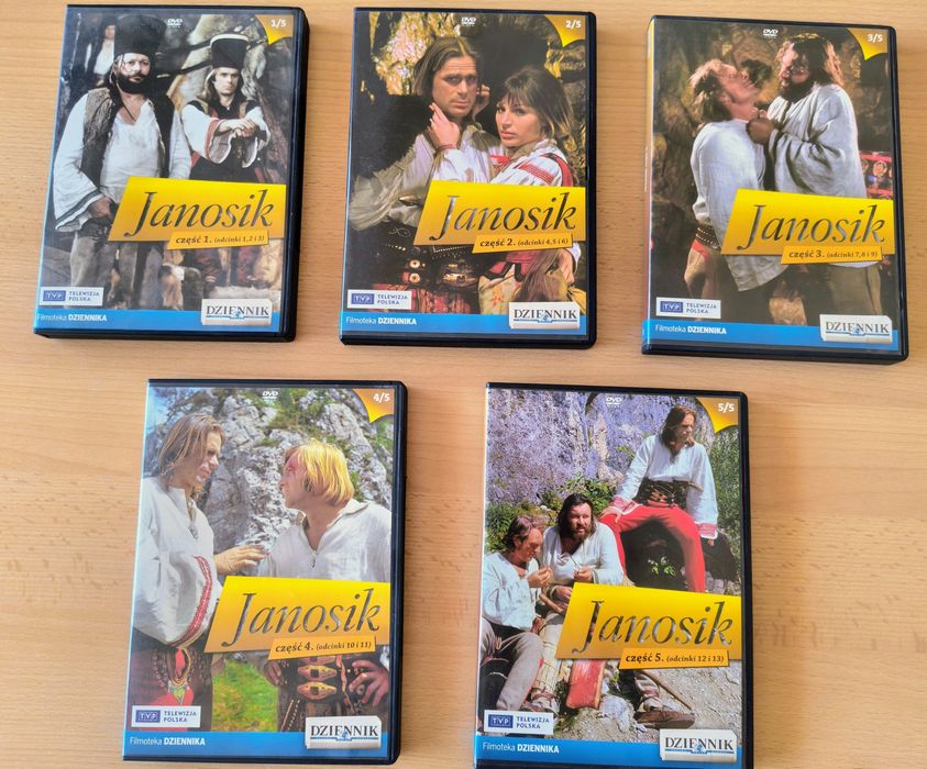 Zestaw 5 części Janosika w wersji pudełkowej