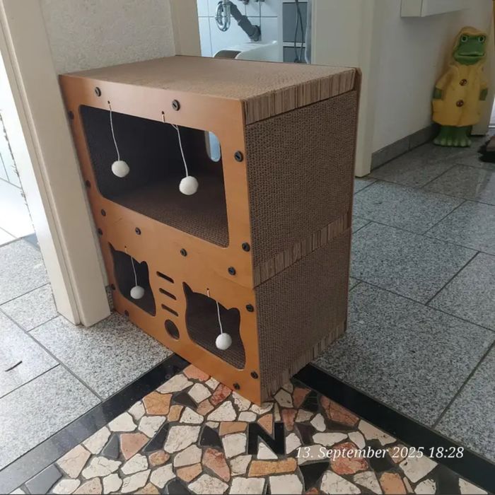Большой Домик когтеточка  для кота 2 этажа