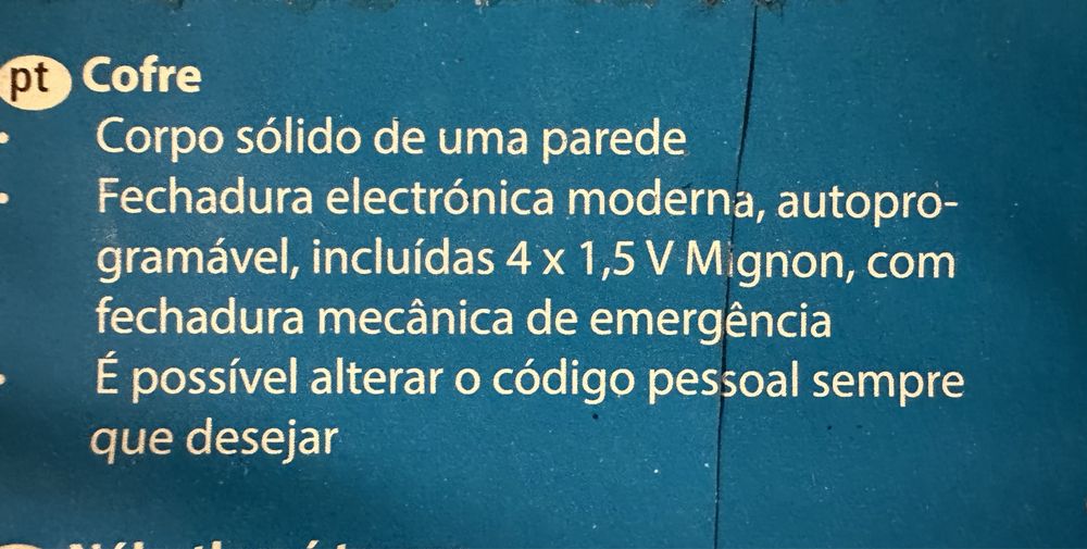 Cofre Dinheiro/Documentos  Burg Wächter LS 3E