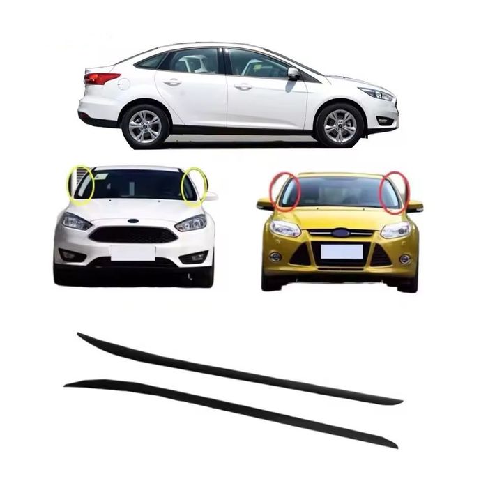 2шт комплект молдингів на лобове скло Ford Focus mk3 11-18