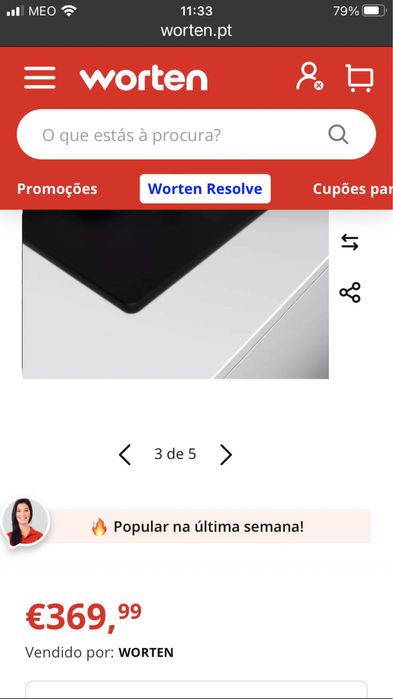 Placa de Gás BOSCH PNP6B6B90 (Gás Natural - 59 cm - Preto)NOVA