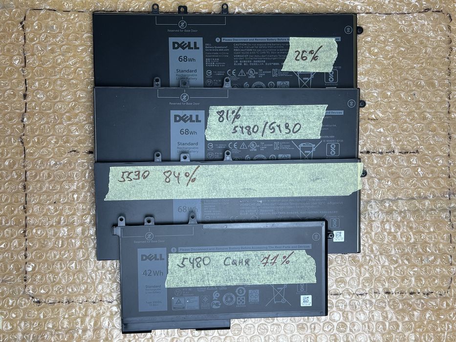 ЛОТ батереї для ноутбуків Dell Latitude 5580,5480,5590,5490