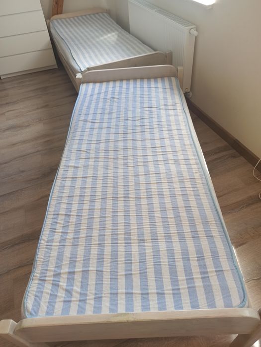 Łóżko sosnowe z materacem 90x200