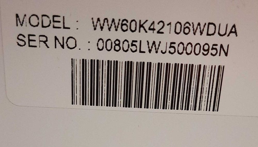 Стиральная машина Samsung ECO Bubble 6 кг WW60K42106WDUA